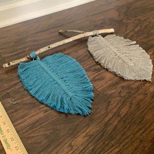 Macrame Feather Wall Art Decor